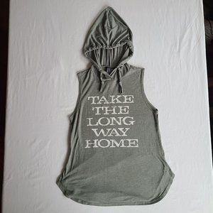 Sleeveless Hooded  Top
